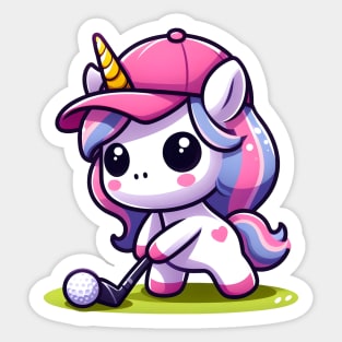 Golf Unicorn Olympics 🏌🏼‍♀️🦄 - Tee Up Cuteness! Sticker